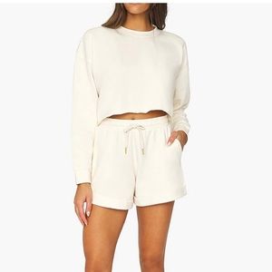 WeWoreWhat cropped off-white sweatshirt
